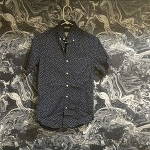 J. Crew Secret Wash Shirting Slim Navy Shirt XS